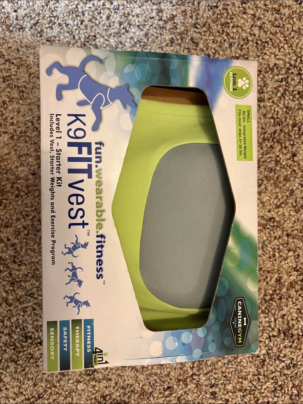 K9FitVest Canine Fitness Vest in Lime Green
